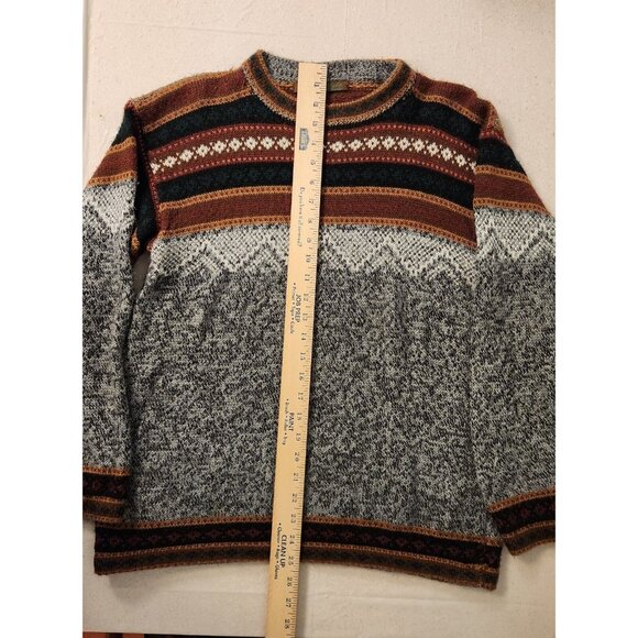 Arte Meche Sweater Peruvian PatternFine Baby Alpaca Knit Aztec Fair Isle M - Picture 10 of 13
